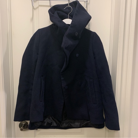 zara navy cape jacket - Picture 1 of 5